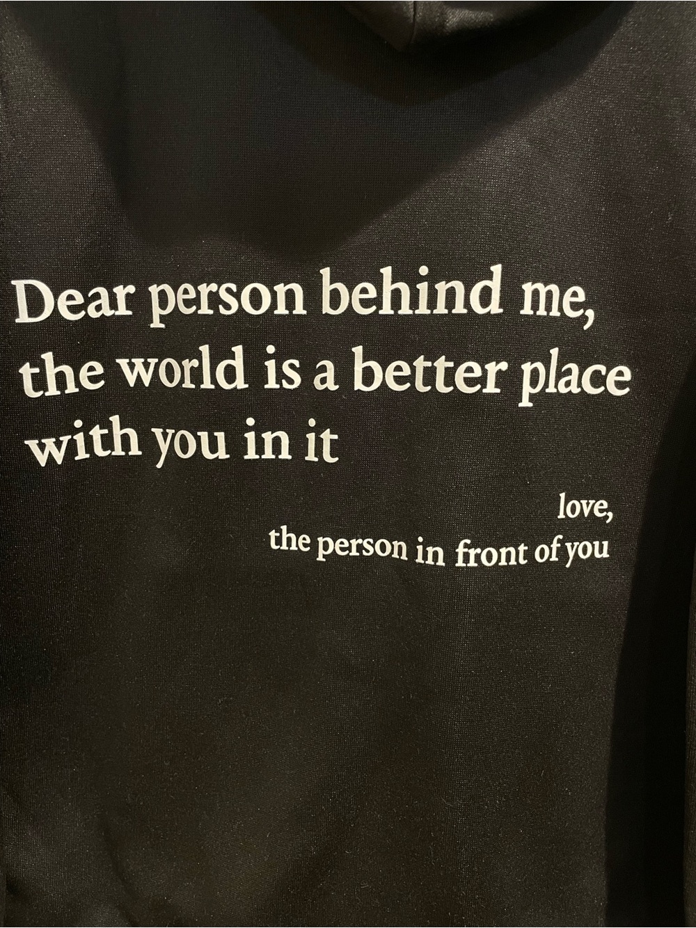 Dear Person Behind Me Black Positive Affirmation Back Graphic Hoodie 2XL - Picture 6 of 7